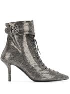 Philosophy Di Lorenzo Serafini Rhinestone Lace-up Boots - Silver