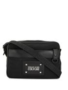 Versace Jeans Couture Leather Look Shoulder Bag - Black