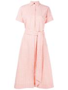 Lisa Marie Fernandez Check Cotton Shirt Dress, Women's, Size: 4, White, Cotton