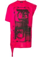 Raf Simons Toyah Asymmetric Sleeve T-shirt - Pink