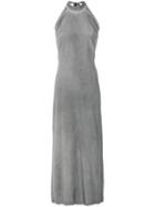 Lost & Found Ria Dunn Washed Long Halterneck Dress - Grey