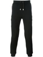 Versus Drawstring Tapered Joggers, Men's, Size: Large, Black, Cotton/polyamide/polyester/cotton