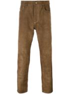Golden Goose Deluxe Brand Suede Trousers, Men's, Size: 32, Brown, Cotton/calf Suede