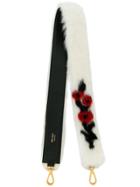 Prada Mink Fur Rose Bag Strap - White
