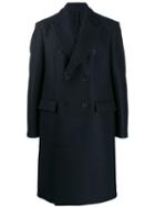 Harris Wharf London Double-breasted Midi Coat - Blue