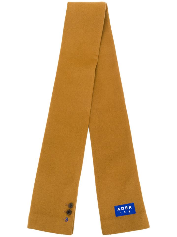 Ader Error Faux Buttoned Scarf - Brown