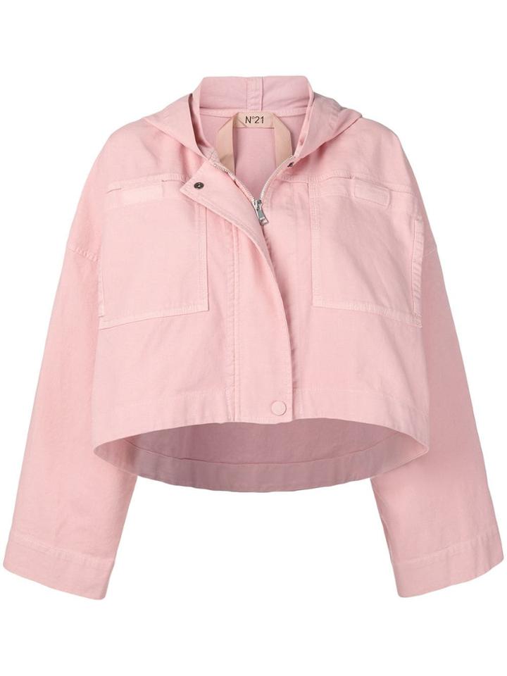 No21 Cropped Hooded Jacket - Pink