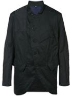 Ziggy Chen Buttoned Shirt Jacket, Men's, Size: 50, Black, Cotton/ramie