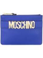 Moschino Logo Strap Clutch, Women's, Blue