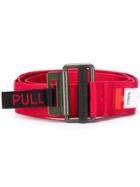Heron Preston Buckled Tape Belt - Red
