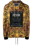 Versace Jeans Couture Leopard Baroque Print Hoodie - Brown