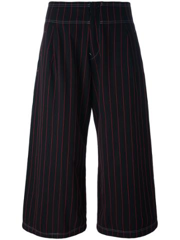 Y's By Yohji Yamamoto Vintage Striped Culottes - Black