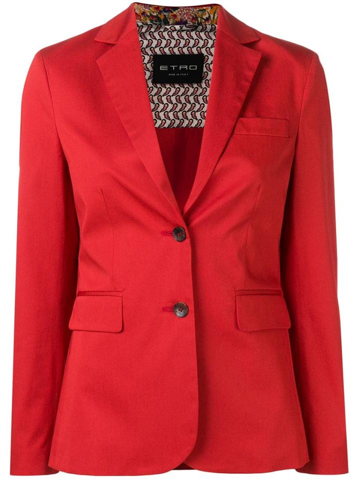 Etro Poplin Blazer - Red