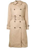 Estnation - Belted Trench Coat - Women - Cotton/nylon/polyester/wool - 36, Nude/neutrals, Cotton/nylon/polyester/wool