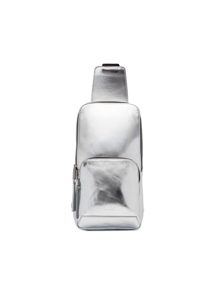 Alyx Metallic Cross-body Backpack - Silver