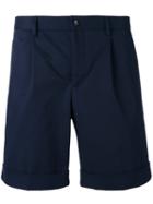 Éditions M.r - Pleated Shorts - Men - Cotton - 44, Blue, Cotton