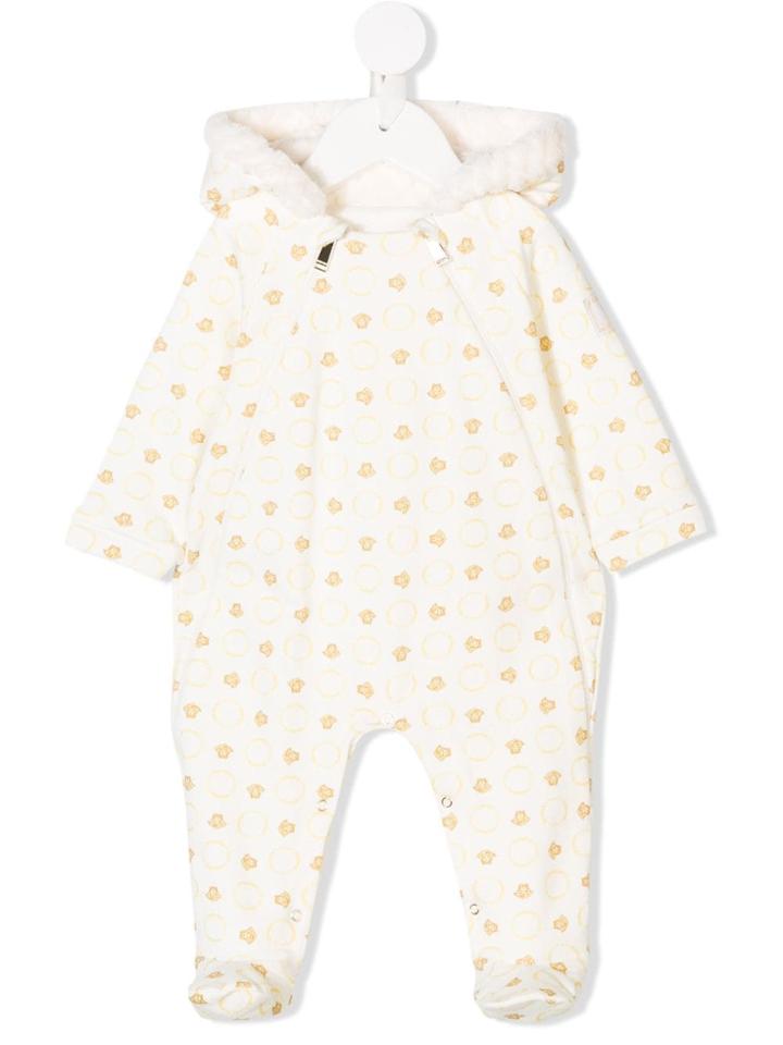Young Versace Medusa Head Hooded Romper - White