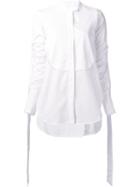 Ellery Band Collar Shirt, Women's, Size: 10, White, Cotton