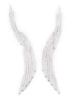 Joanna Laura Constantine Long Earrings, Women's, Metallic, Brass/swarovski Crystal