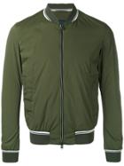 Herno Striped Detail Bomber Jacket - Green