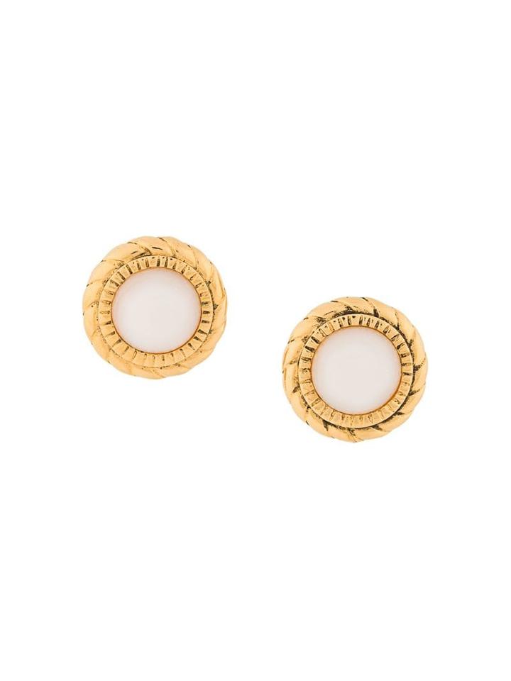 Chanel Pre-owned Faux Pearl Clip-on Earrings - Metallic