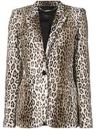 Barbara Bui Leopard Print Blazer, Women's, Size: 36, Nude/neutrals, Viscose/cotton
