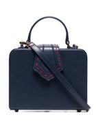 Mehry Mu Blue Fey Mini Leather Box Bag