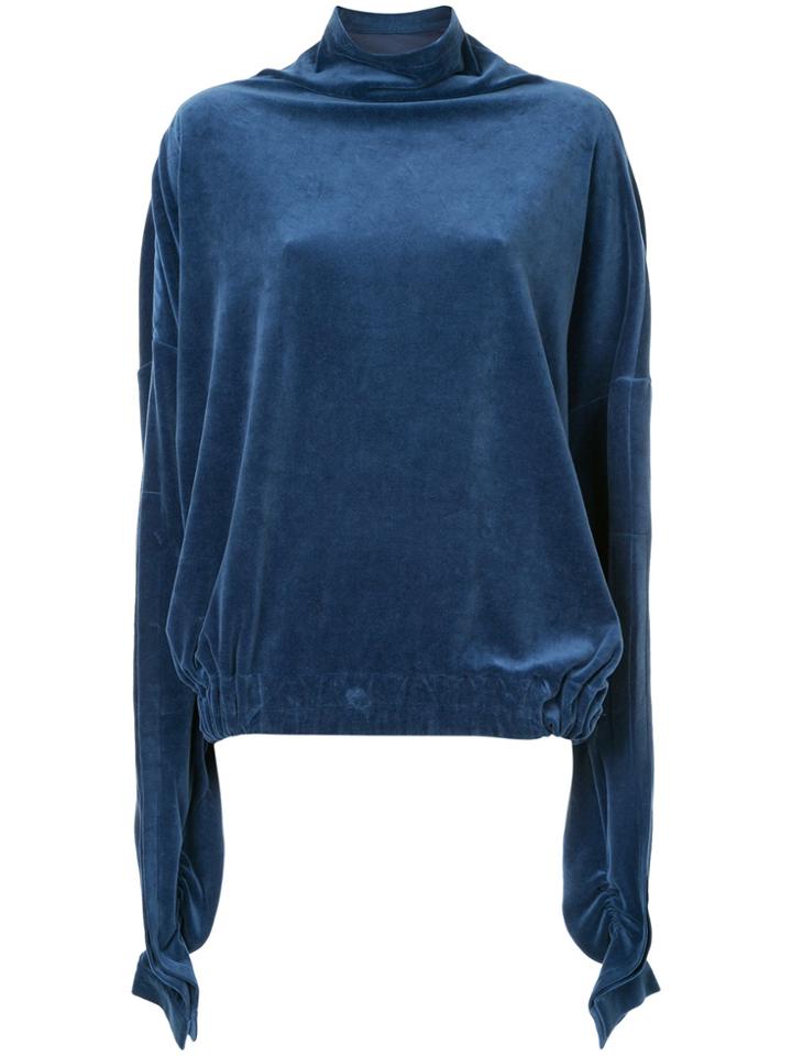 Paula Knorr Draped Top - Blue