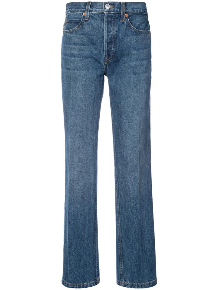Re/done High Rise Medium Flare - Blue