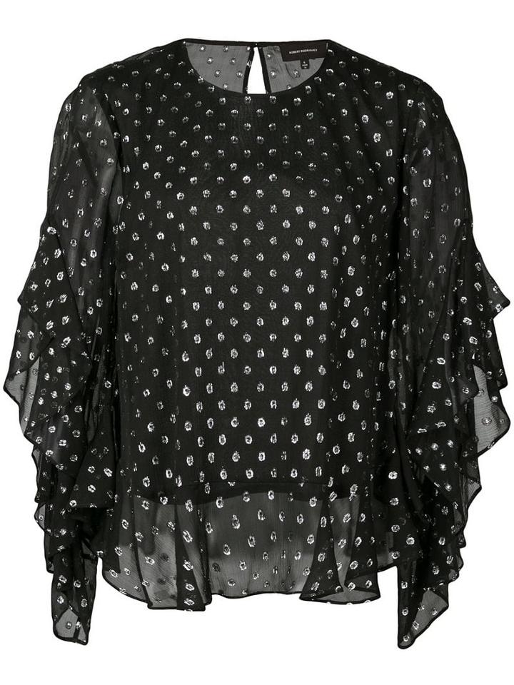 Robert Rodriguez Studio Camille Chiffon Blouse - Black