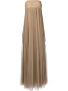 Vera Wang Strapless Empire Waist Gown, Women's, Size: 10, Brown, Polyester