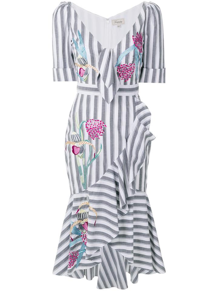 Temperley London Bella Ruffle Dress - Grey