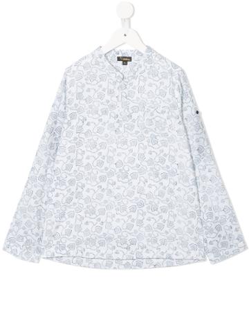 Velveteen Nitin Patterned Top - White