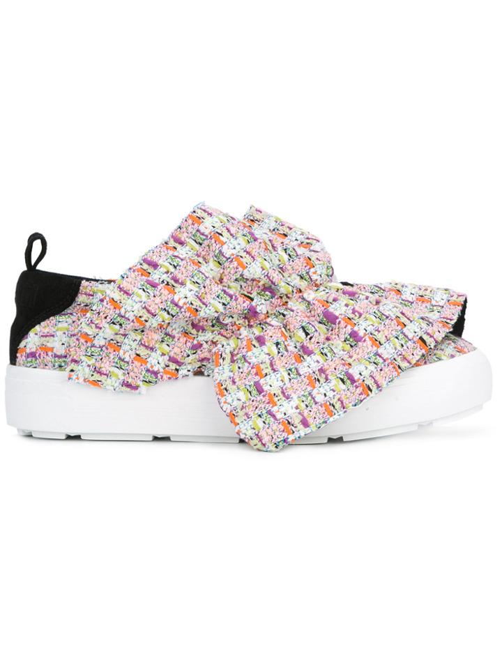Msgm Ruffle Trim Sneakers - Multicolour