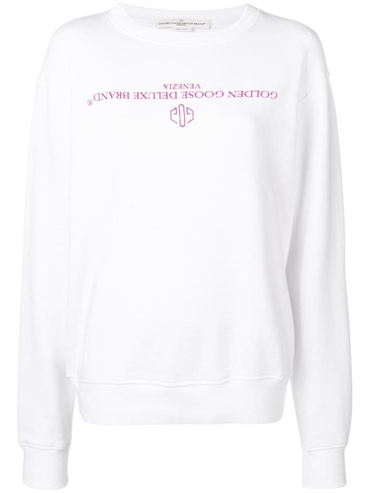 Golden Goose Deluxe Brand Steffy Reverse Logo Sweatshirt - White