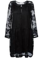 See By Chloé Floral Lace Dress, Women's, Size: 40, Black, Cotton/polyester