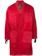 Maharishi Belted Midi Jacket - Red