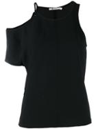 T By Alexander Wang - Matte Poly Crepe Asymmetrical Top - Women - Polyester - 4, Women's, Black, Polyester