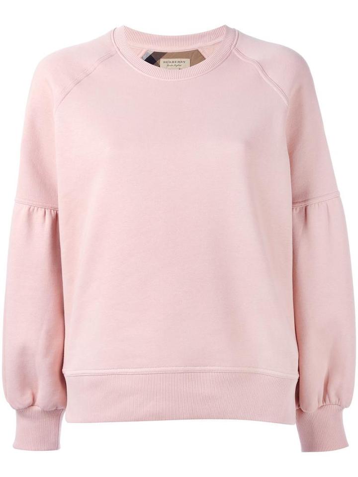 Burberry Crew Neck Sweatshirt, Women's, Size: Xs, Pink/purple, Cotton/polyester