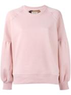 Burberry Crew Neck Sweatshirt, Women's, Size: Xs, Pink/purple, Cotton/polyester