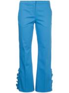 No21 Frill Hem Trousers - Blue