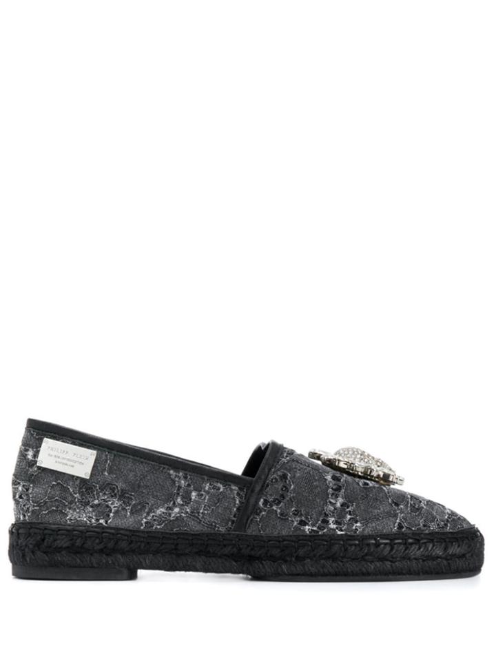 Philipp Plein Skull Espadrilles - Black