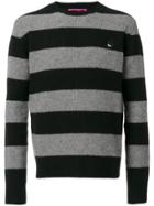 Mcq Alexander Mcqueen Swallow Badge Striped Pullover - Black