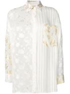 Semicouture Multi-pattern Shirt - White