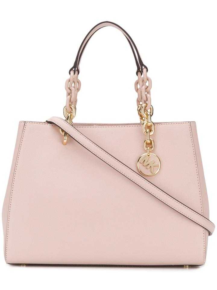 Michael Michael Kors Cynthia Saffiano Satchel - Pink & Purple