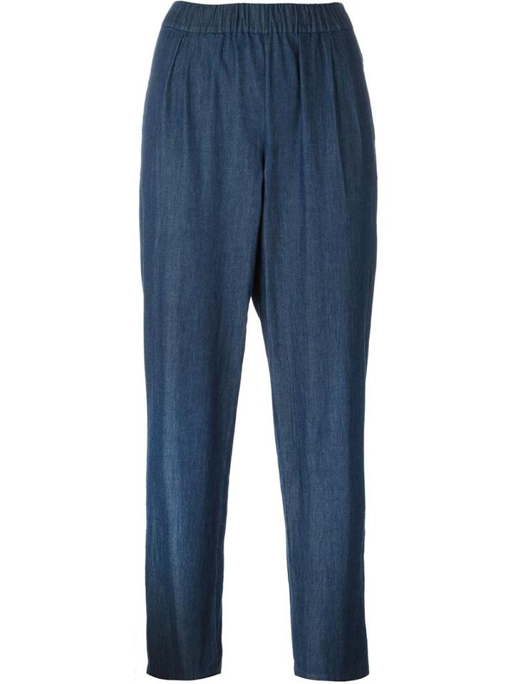 Equipment Cropped Chambray Trousers
