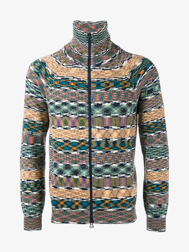 Missoni Printed Zipped Cardigan - Multicolour