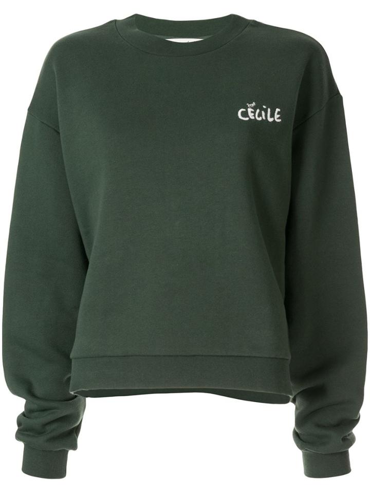 Être Cécile Cat Eyes Alexis Sweatshirt - Green