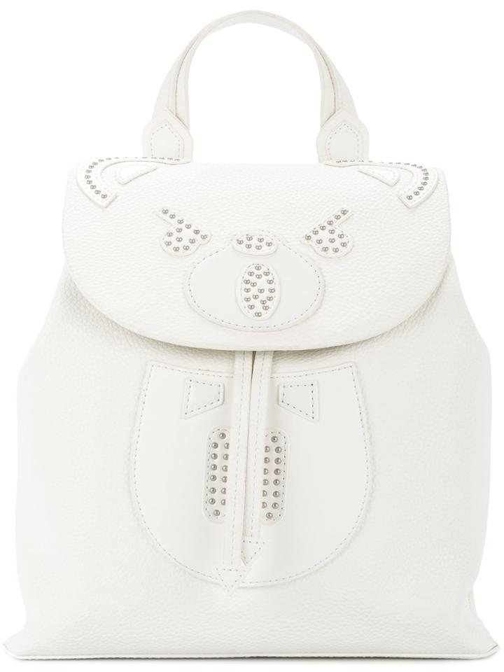 Hysteric Glamour Studded Bear Backpack - White