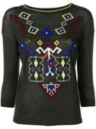 Etro Geometric Embroidered Sweater - Grey